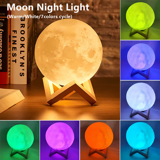 LED Moon Galaxy Night Light – Bedroom Decoration & Gift