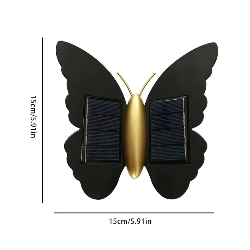Solar Butterfly LED Outdoor Wall Light – Waterproof Garden Decoration
