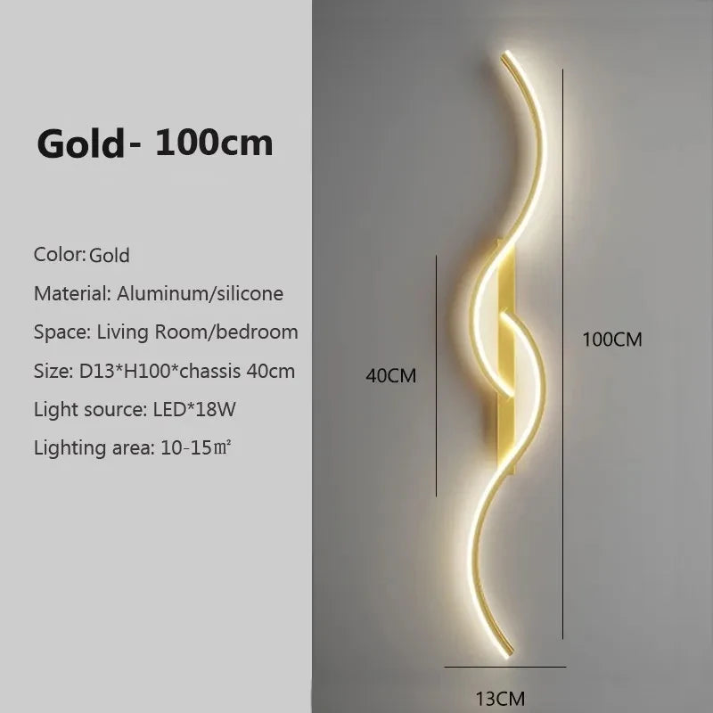 Modern Minimalist LED Wall Light – Bedroom & Living Room