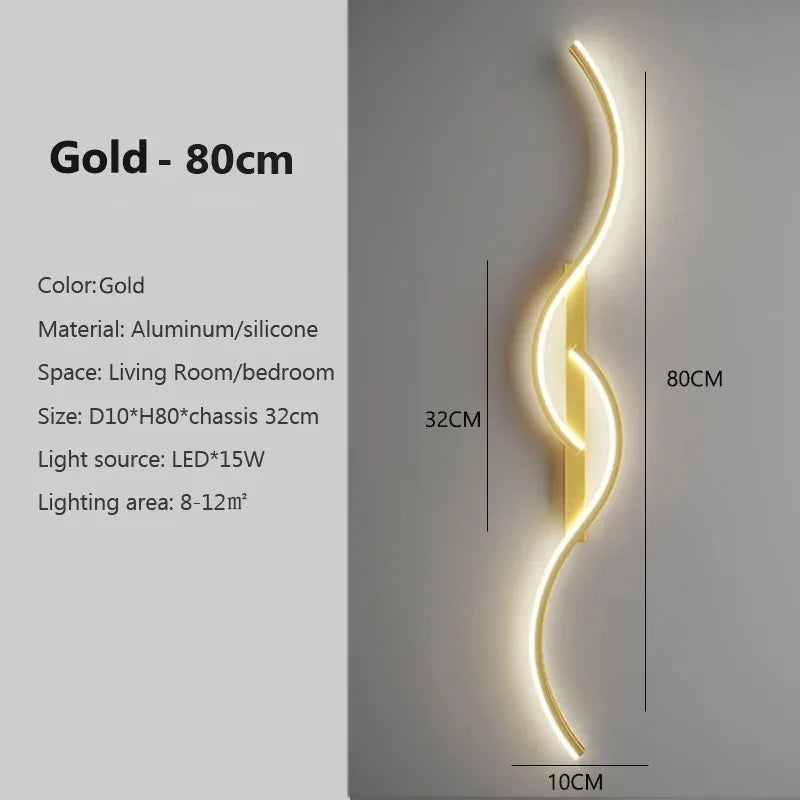 Modern Minimalist LED Wall Light – Bedroom & Living Room