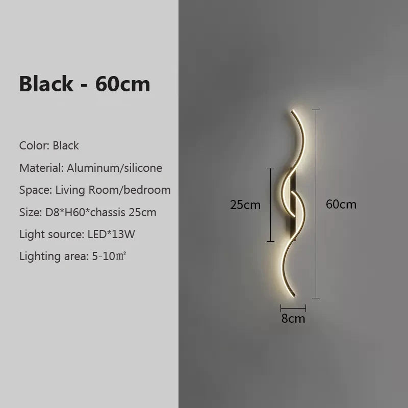 Modern Minimalist LED Wall Light – Bedroom & Living Room