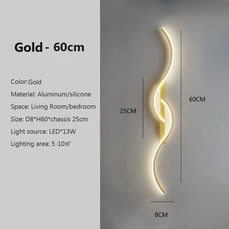 Modern Minimalist LED Wall Light – Bedroom & Living Room