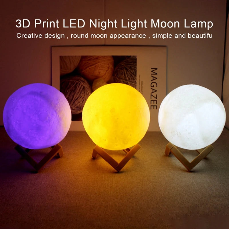 LED Moon Galaxy Night Light – Bedroom Decoration & Gift