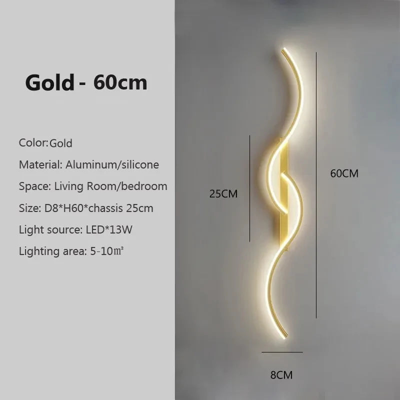 Modern Minimalist LED Wall Light – Bedroom & Living Room