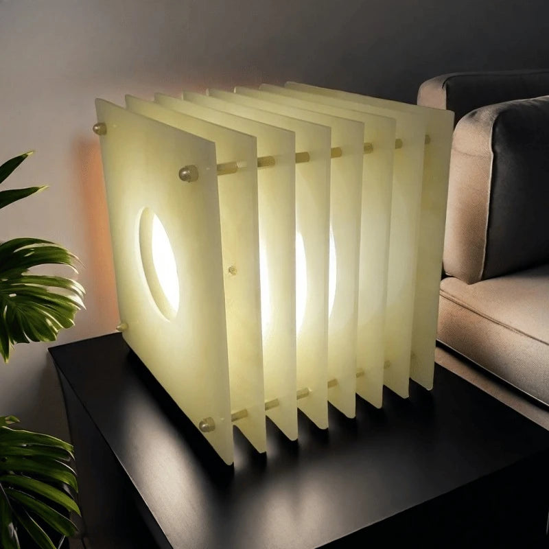 Sculptural Cube Table Lamp
