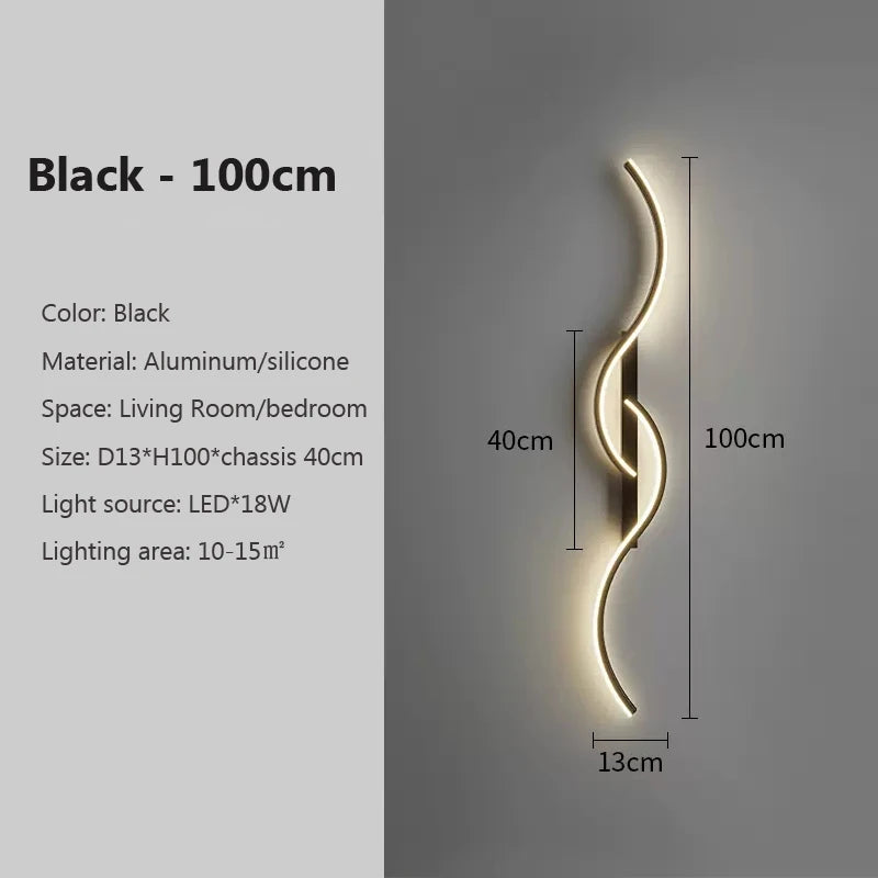 Modern Minimalist LED Wall Light – Bedroom & Living Room