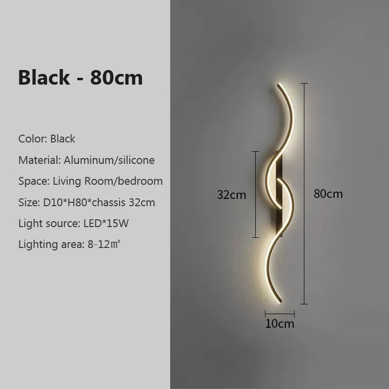 Modern Minimalist LED Wall Light – Bedroom & Living Room