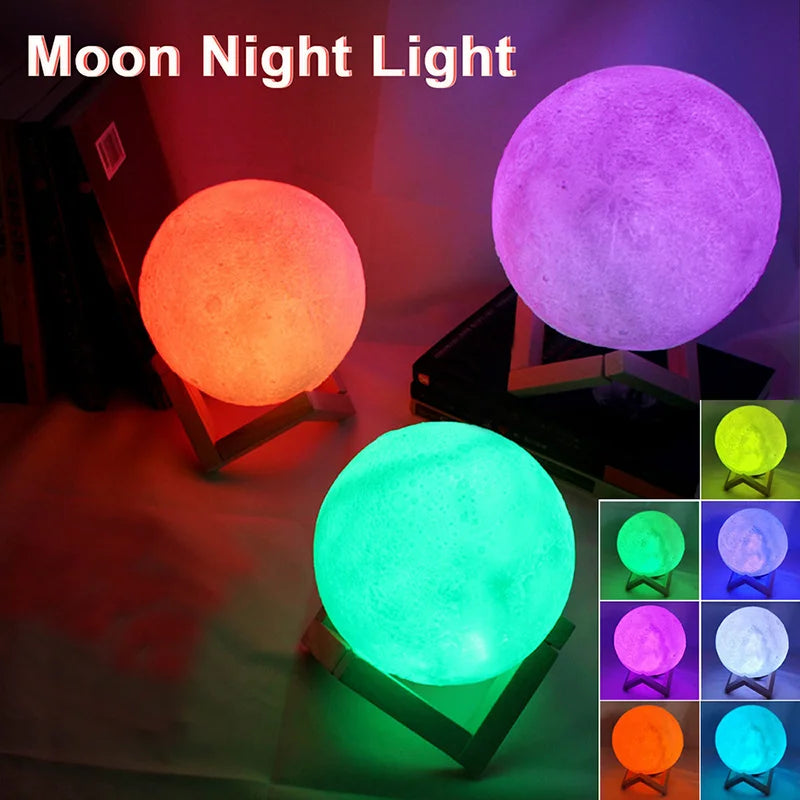 LED Moon Galaxy Night Light – Bedroom Decoration & Gift
