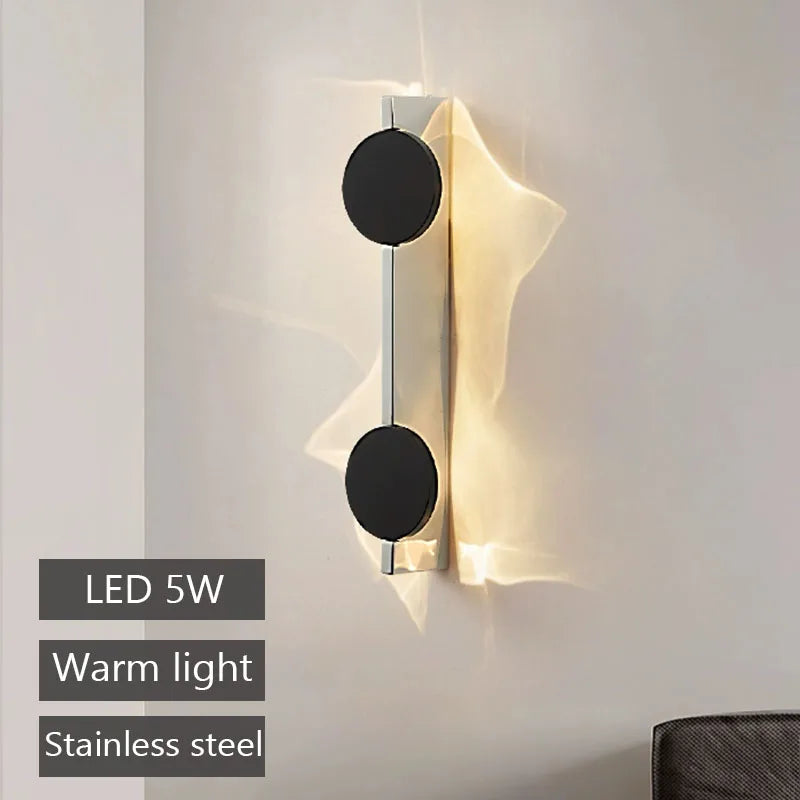 Modern Rotatable LED Wall Light – Stainless Steel