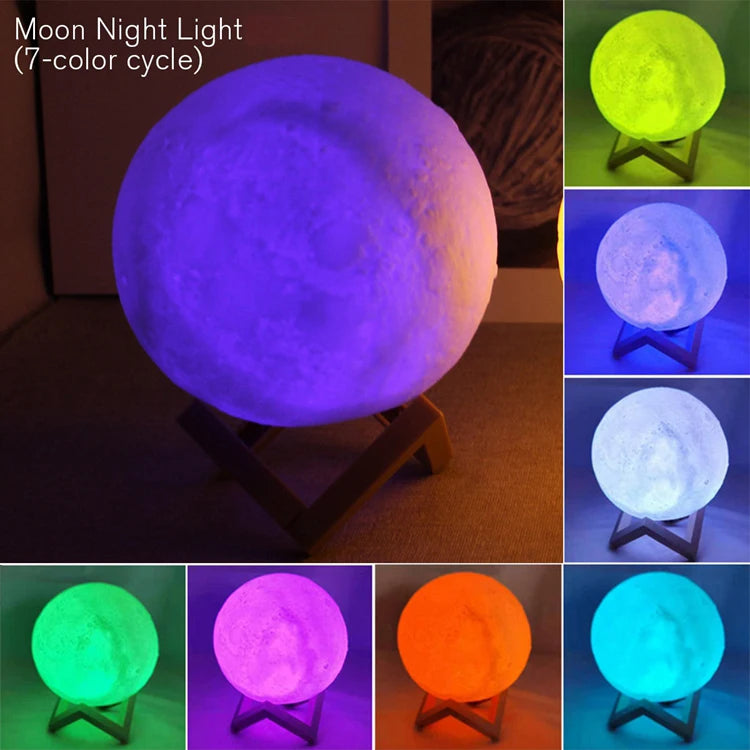 LED Moon Galaxy Night Light – Bedroom Decoration & Gift
