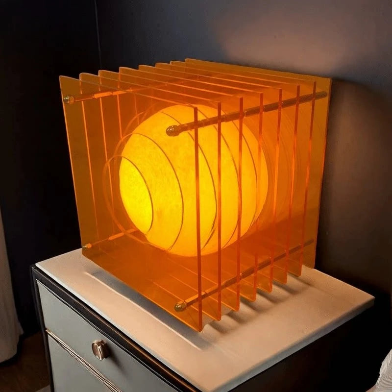 Sculptural Cube Table Lamp