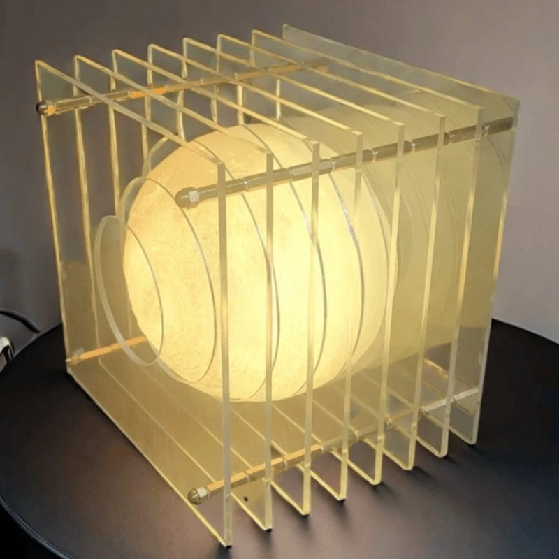 Sculptural Cube Table Lamp