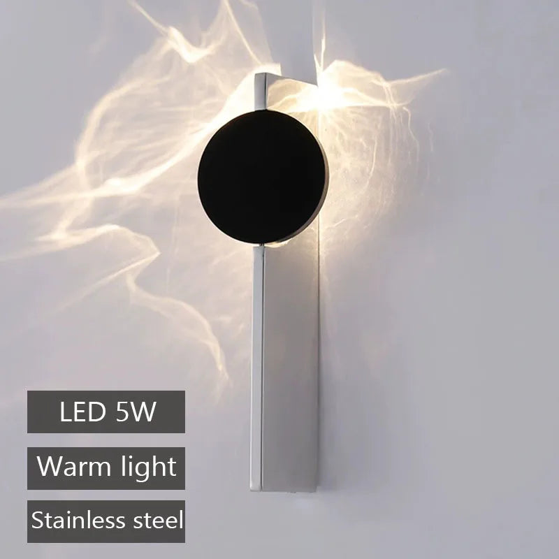 Modern Rotatable LED Wall Light – Stainless Steel